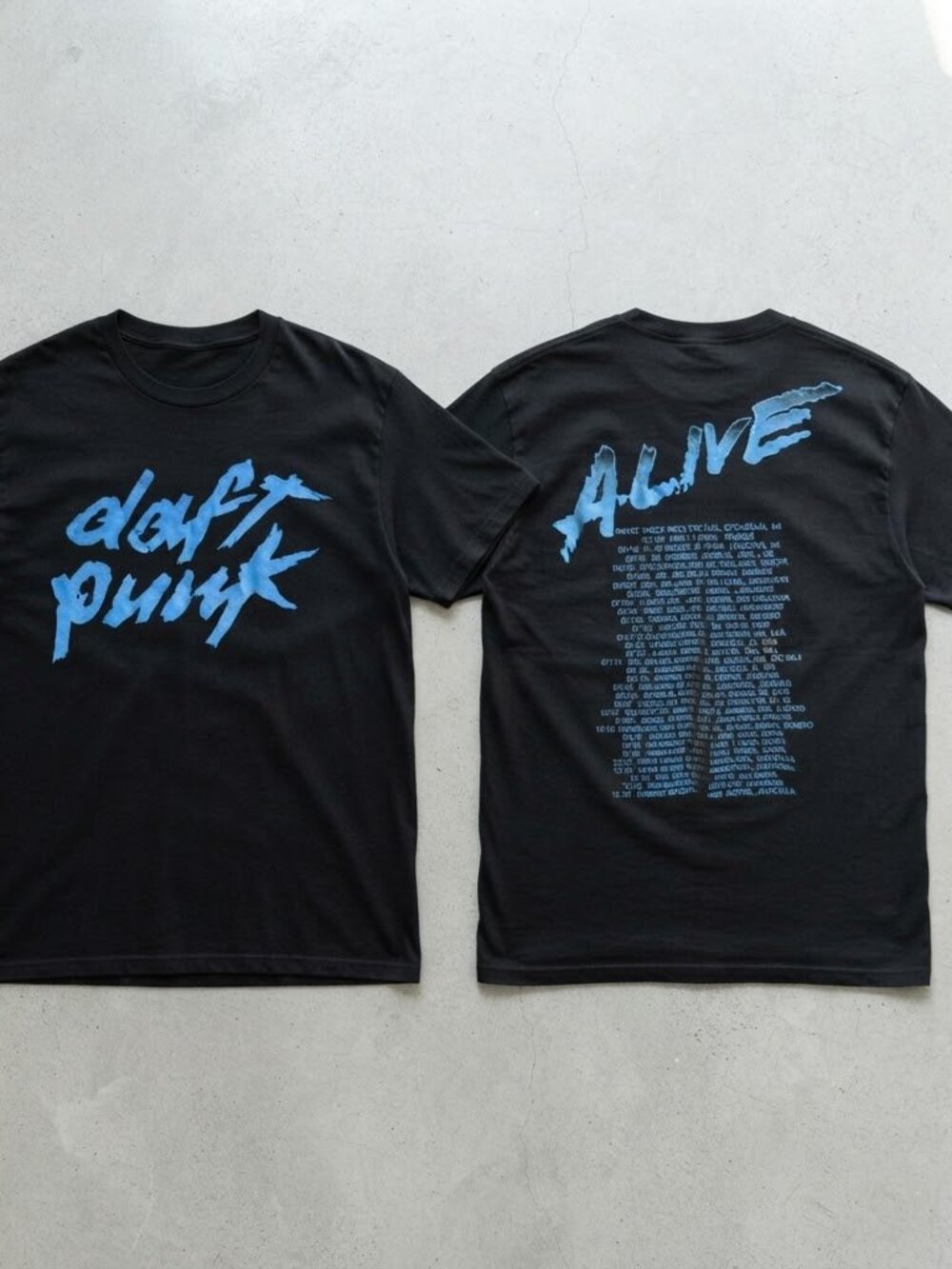Daft Punk Alive Tour 2007 Black T-Shirt S-4XL